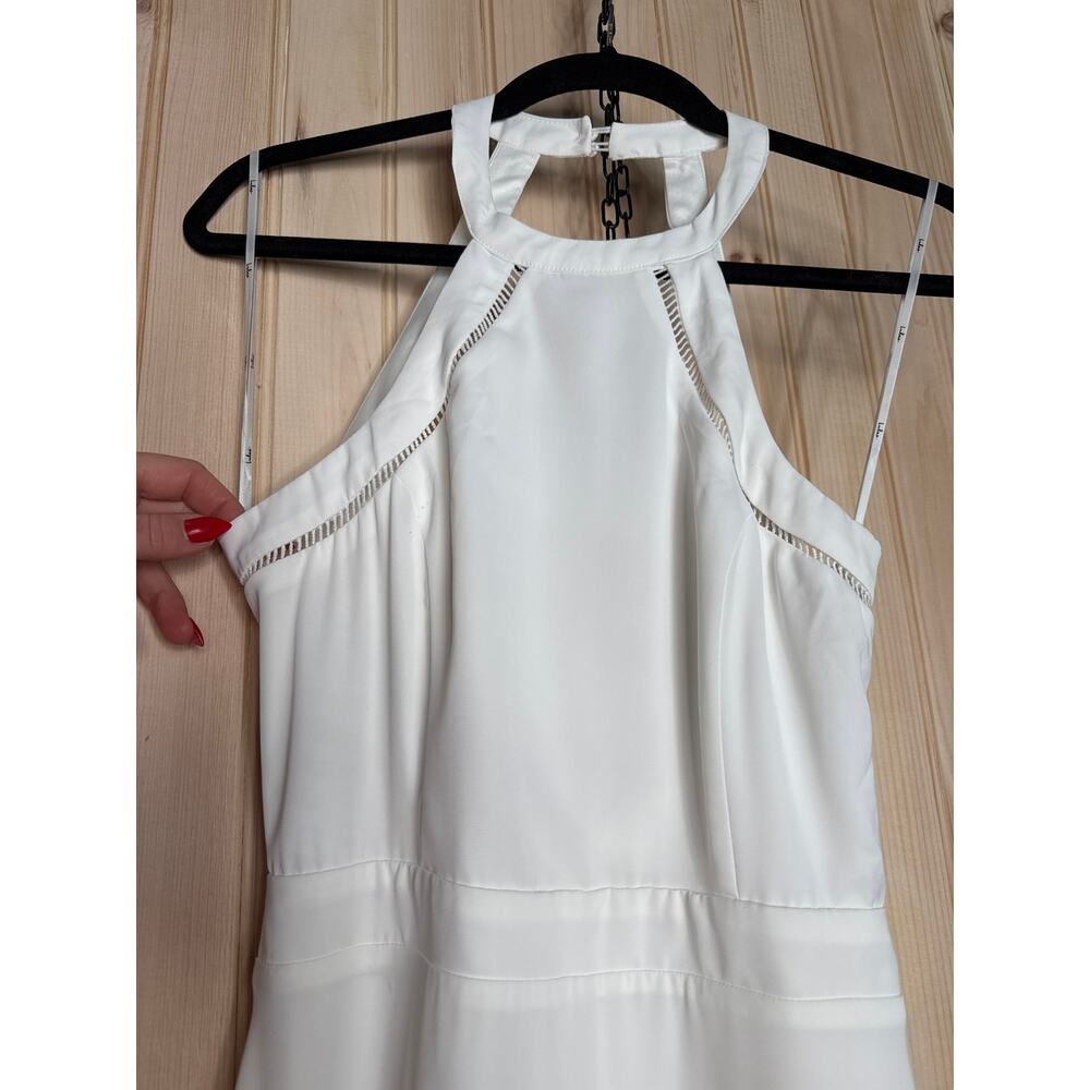 NWT Lulus Summer Dream White Midi Dress Open Back Cocktail Beachy Classy Size L - Picture 7 of 8